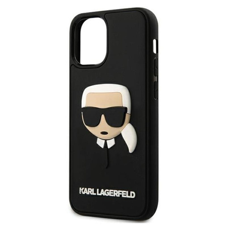 Karl Lagerfeld 3D Rubber Karl`s Head - Etui iPhone 12 mini (czarny)